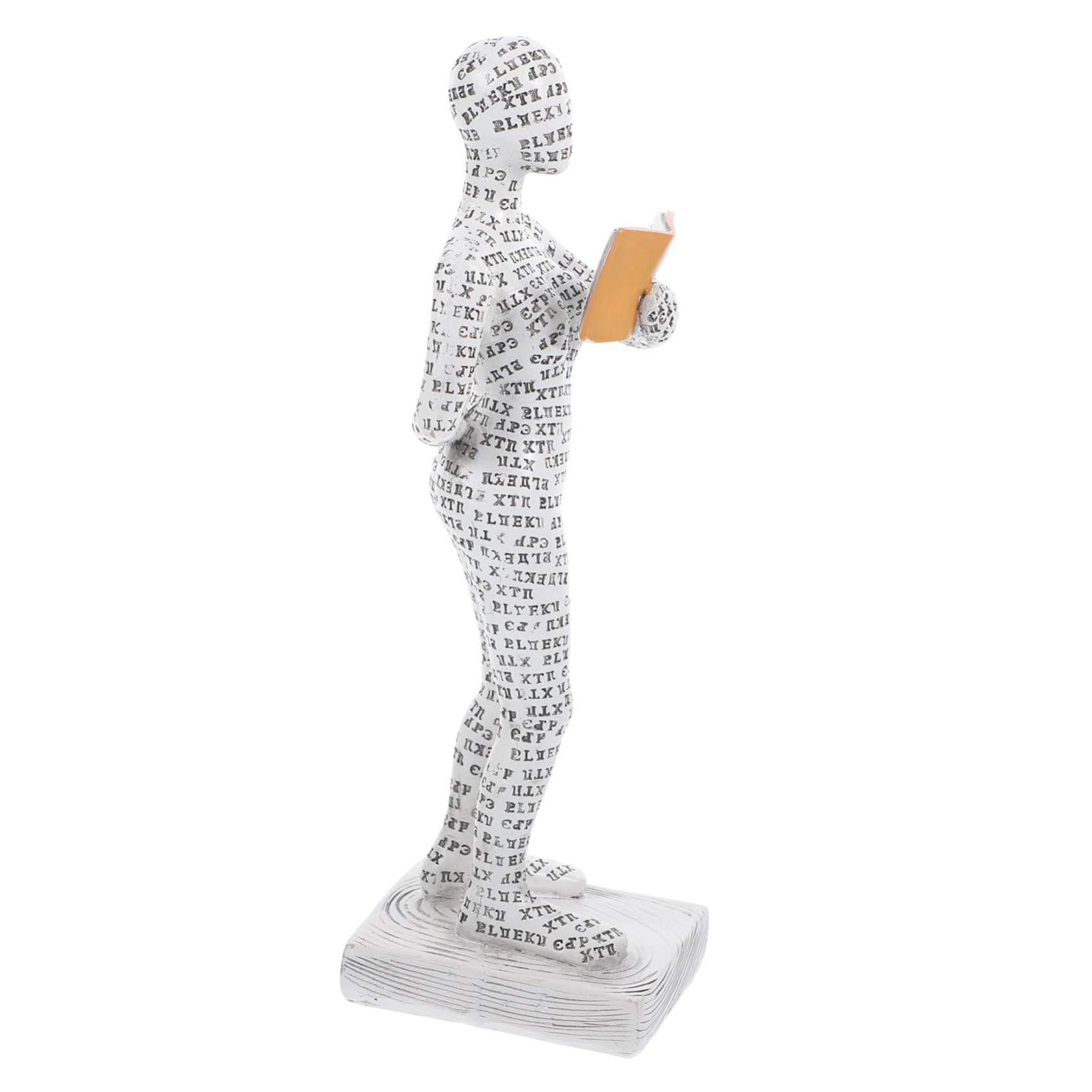 Hemobllo Statuetta Donna Lettura in Resina Bianca per Tavolo Studio | Decorazione da Scrivania, Forma Femminile Creativa, Finitura Liscia, Atmosfera Artistica