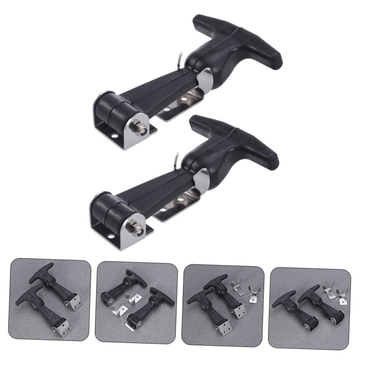 Lurrose 5 Set Fibbia Buckle Gomma Da Cancellare Gomma Cancellare Flessibile Tappo Di Scarico Tocco Auto Kit Chiusura Con Manico A T Chiusura in Gomma Con Impugnatura A T Metallo 2 Pezzi*5