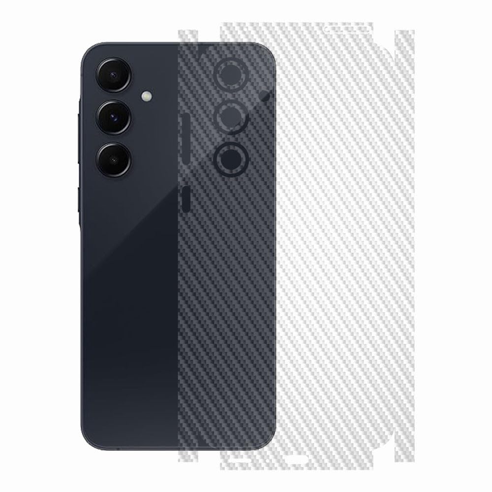 AtOdds - Compatible for Samsung Galaxy A35 (5G) - Mobile Back Skin Sticker - Lamination - Back Screen Guard Protector Film Wrap (Design - Transparent CarbonFiber) (B0CYT9GK1F) Amazon Price History, Amazon Price Tracker