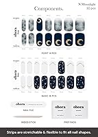 Vista 18 de ohora - Tiras de uñas de gel semicuradas (N Silver Chrome), blancas, metálicas, para cualquier lámpara de uñas UV/LED, larga duración, con 2