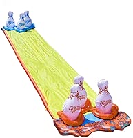 Wham-O Slip 'N Slide 2-1 Double Header Bowling | Pins Included | Water Sprinkler System | Double Splash Zone | 15ft Long