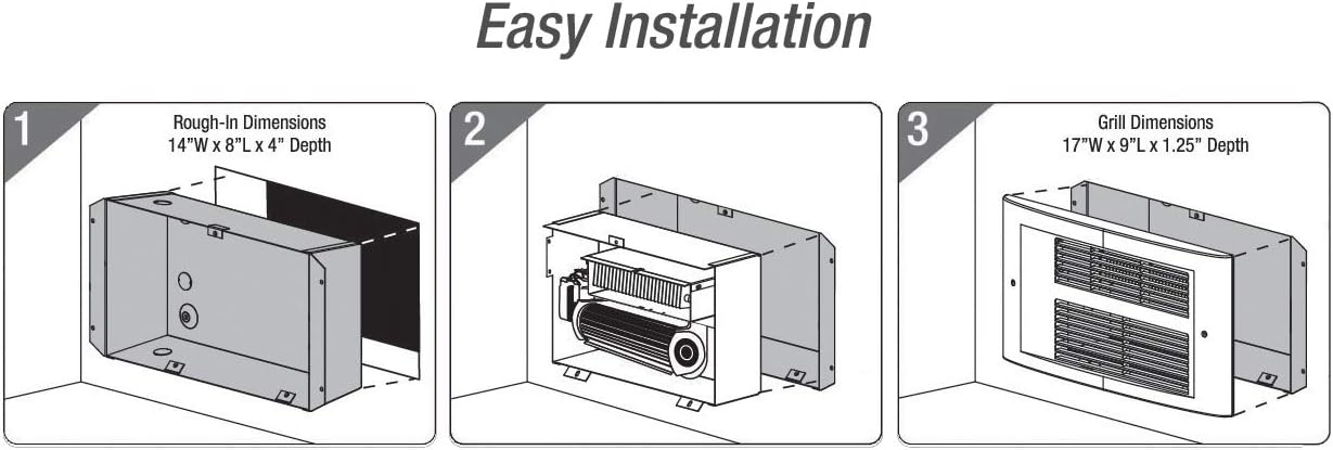 KING PX1215-OB-R PX ComfortCraft Wall Heater, 1500W / 120V, Oiled Bronze