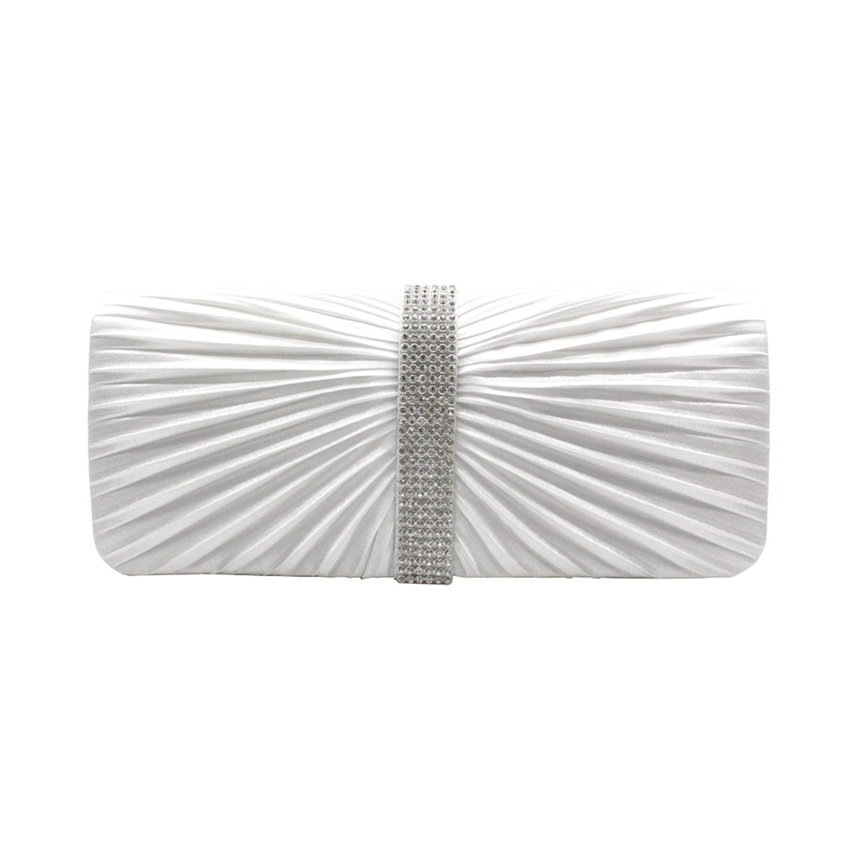 Moda Borsa da Sera Donna Pochette Borsa Tracolla, Busta della frizione della busta pieghettata elegante delle donne della borsetta della borsa della sera della borsa della sera della borsa della sera