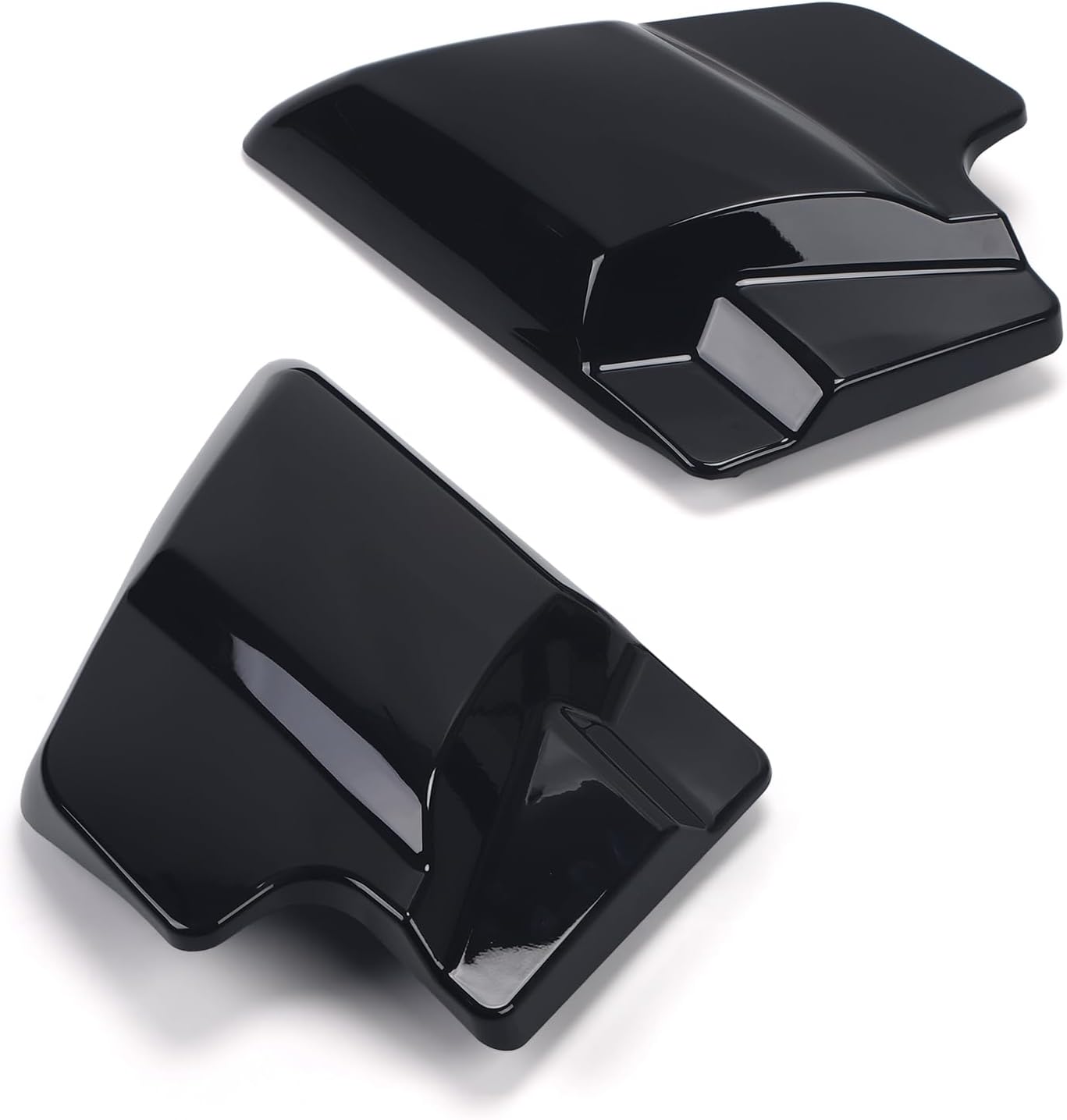 ZXMOTO Vivid Black 1 Pair Battery Side Cover Panel Compatible with HarleyTouring 2009-2024 Road King Road Glide Electra Glide Street Glide,Left Right Side Cover Panel