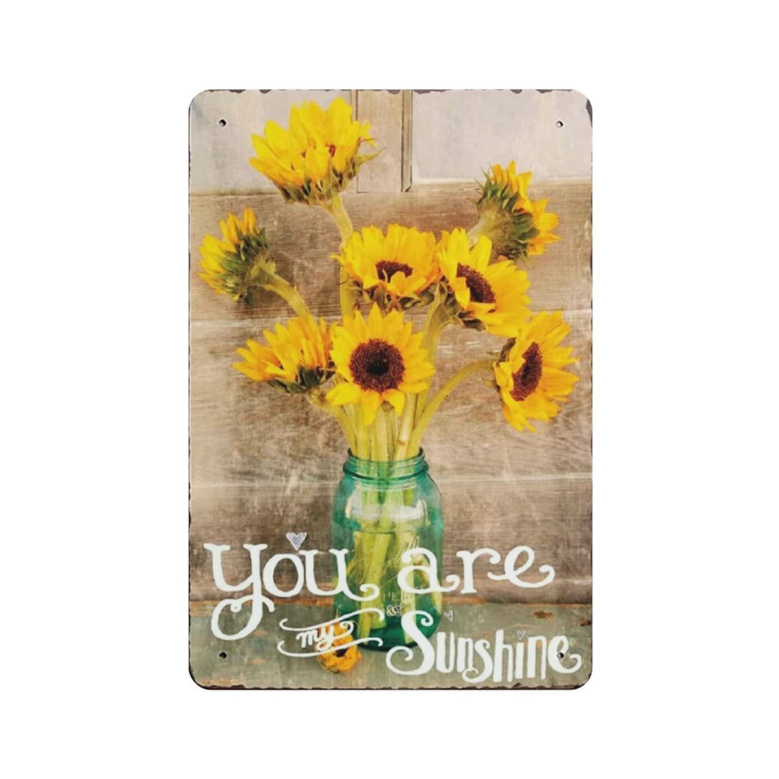 Metal Tin Sign You Are My Sunshine Tin Sign Metal Aluminum Sign Vintage Wall Decor Retro Poster for Bars Restaurants Cafes Pubs Home Decoration 12"x8"