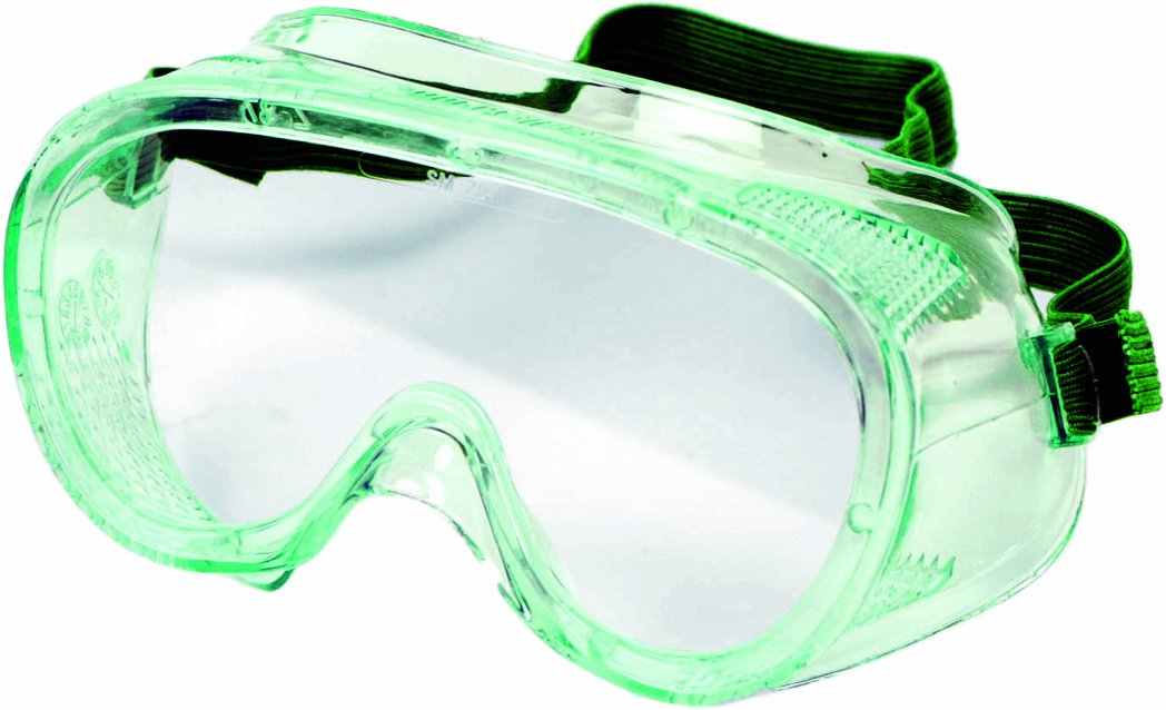 Sellstrom PVC Lightweight Direct Child Size Economy Goggle, Green Tinted Body, Clear Anti-Fog Lens, S83010