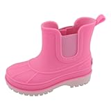 Toddler Chelsea Rain Boots&comma; Waterproof Rubber Kids Rainboot&comma; Girls&sol;Boys Light Water Shoes for Muddy Park&sol;Hiking