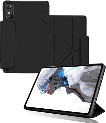 Case for RedMagic Astra 2 Tablet 9.06inch,NOUKAJU Tablet Protection Case,Adjustable Bracket,Drop-Resistant,Anti-Scratch,Protection Cover for RedMagic Astra 2Black
