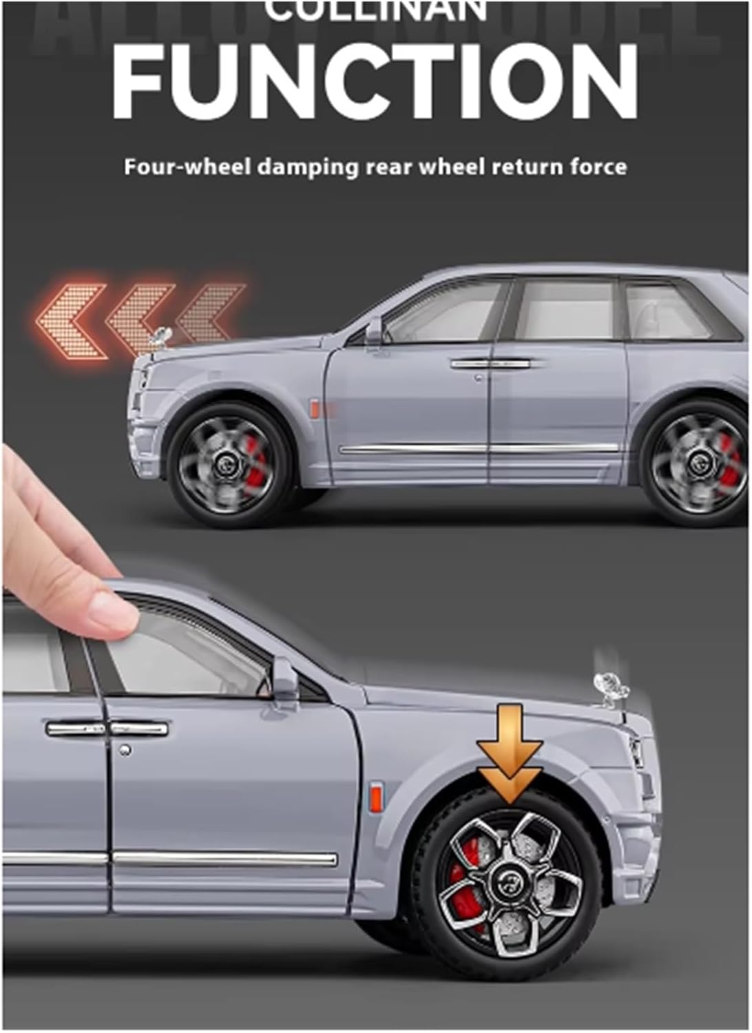 1:20 for Rolls-Royce Cullinan SUV Luxury Alloy Model Cars Collection Gift to Friends and Family(White)