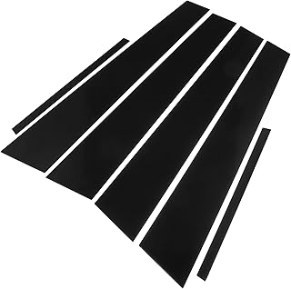 X AUTOHAUX 1 Set Glossy Black Car Door Window Pillar Posts Cover Trim Exterior Anti-Scratch Stickers for Dodge Charger 2011-2021