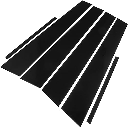 X AUTOHAUX 1 Set Glossy Black Car Door Window Pillar Posts Cover Trim Exterior Anti-Scratch Stickers for Dodge Charger 2011-2021