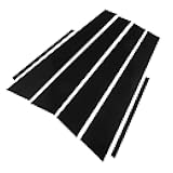 X AUTOHAUX 1 Set Glossy Black Car Door Window Pillar Posts Cover Trim Exterior Anti-Scratch Stickers for Dodge Charger 2011-2021