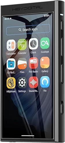 Miniatura 2 de HiBy Reproductor de audio digital M300 con altavoz integrado, sistema operativo Android 13, Bluetooth, WiFi, FM, PCM768k, DSD256, 32 GB (negro)