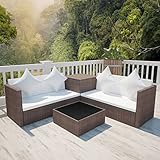 Grâce au rotin imperméable et résistant aux intempéries, l'ensemble de mobilier de jardin est facile à nettoyer, résistant et adapté à un usage quotidien. Le siège dispose d'un cadre en acier robuste recouvert de poudre, qui est très durable. Il est également léger, ce qui le rend facile à déplacer. Le coffre de rangement résistant aux intempéries offre un espace idéal pour ranger vos couvertures, oreillers, jouets, livres et autres objets qui se trouvent en désordre.