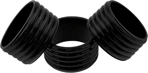 Miniatura 3 de 4 anillos de goma duraderos para raqueta de tenis con agarre absorbente antideslizante para la mayoría de raquetas deportivas, color negro