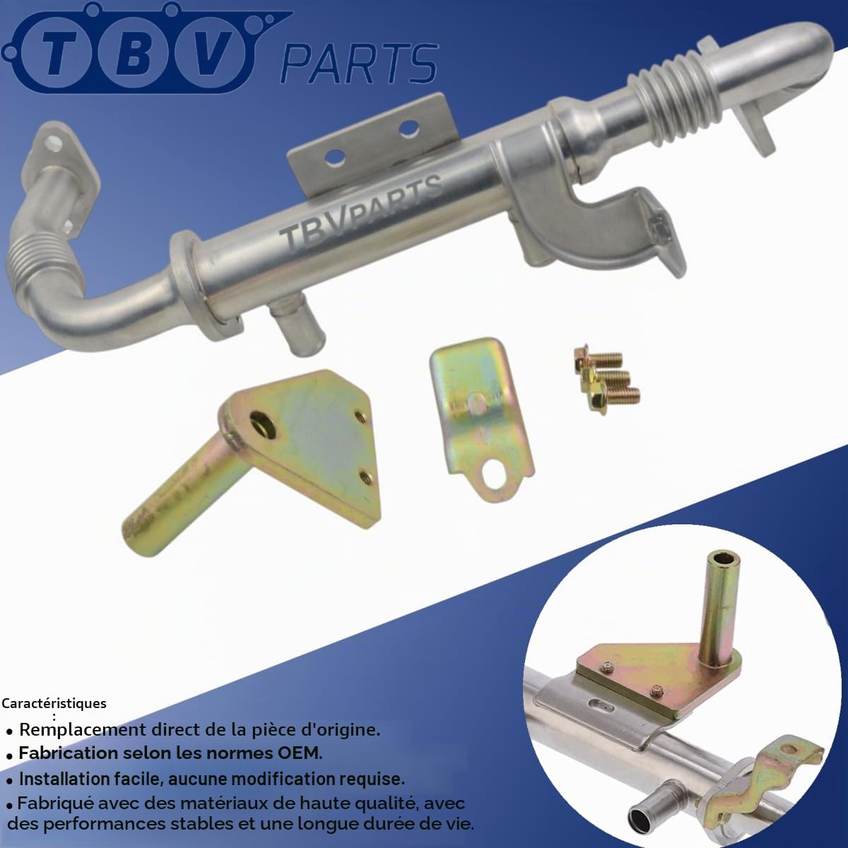 Refroidisseur EGR 2.5 DCI 4735MB41A 7485112898 5001870059 14735MB40A 284164X750 Élément refroidisseur de soupape EGR pour Cabstar (F24M, F24W) 2006-2013
