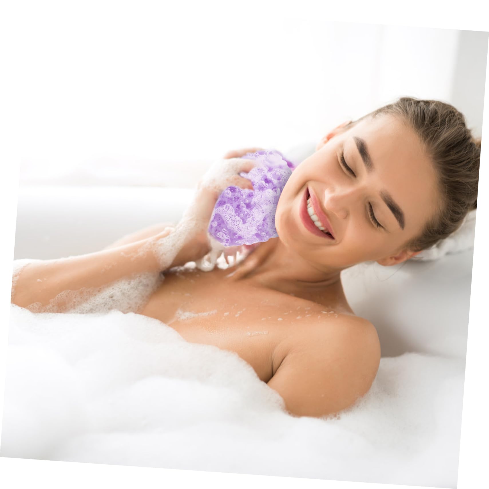 NOLITOY 20piezas Esponjas Exfoliantes Coloridas Para Limpieza De Para Ducha y Exfoliación Secado Rápido Ganchos