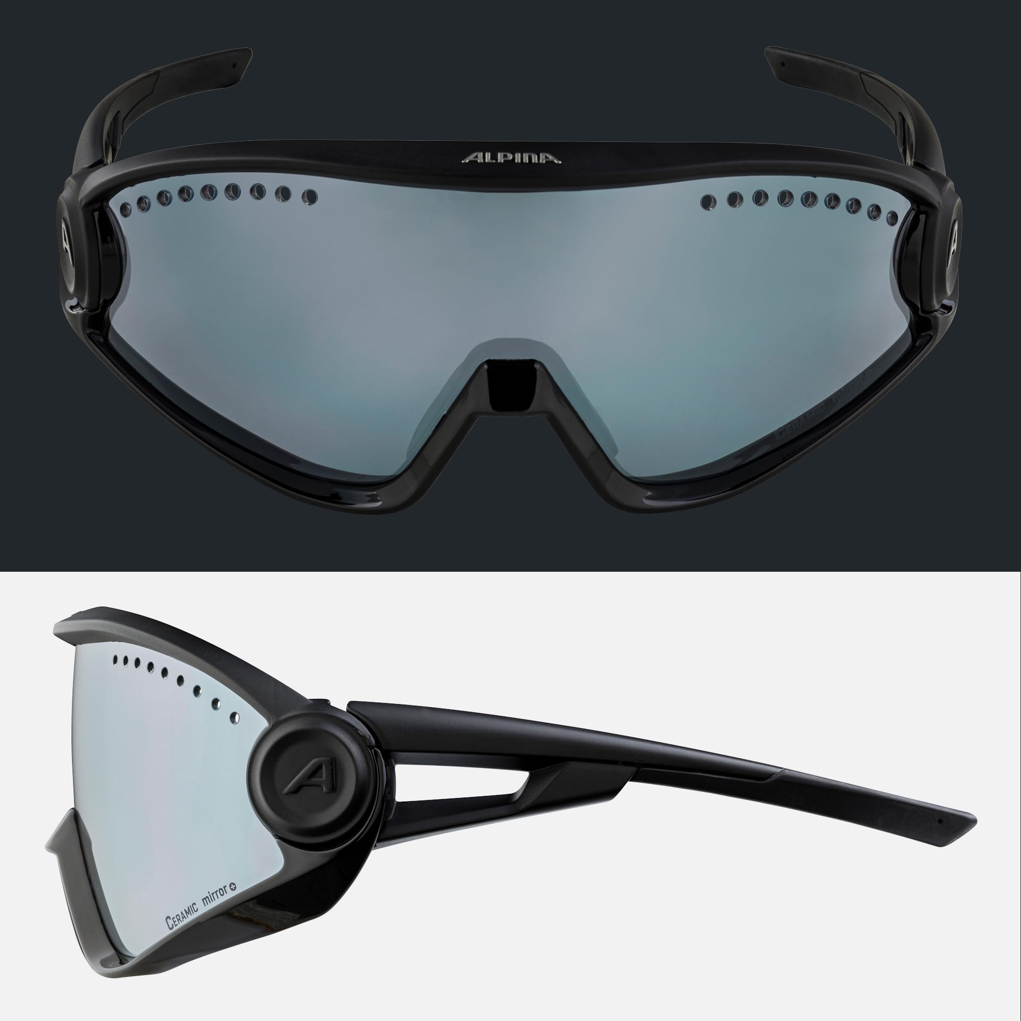 ALPINA 5W1NG - Verspiegelte und Bruchsichere Sport- & Fahrradbrille Mit 100% UV-Schutz Für Erwachsene