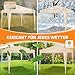 KESSER® Pavillon Faltpavillon 3x3m | Pop-Up Gartenpavillon Höhenverstellbar Stabil Wasserdicht Winterfest | Partyzelt Festzelt UV-Schutz 50+ inkl. Tasche mit Rollen & Bodenanker | Beige
