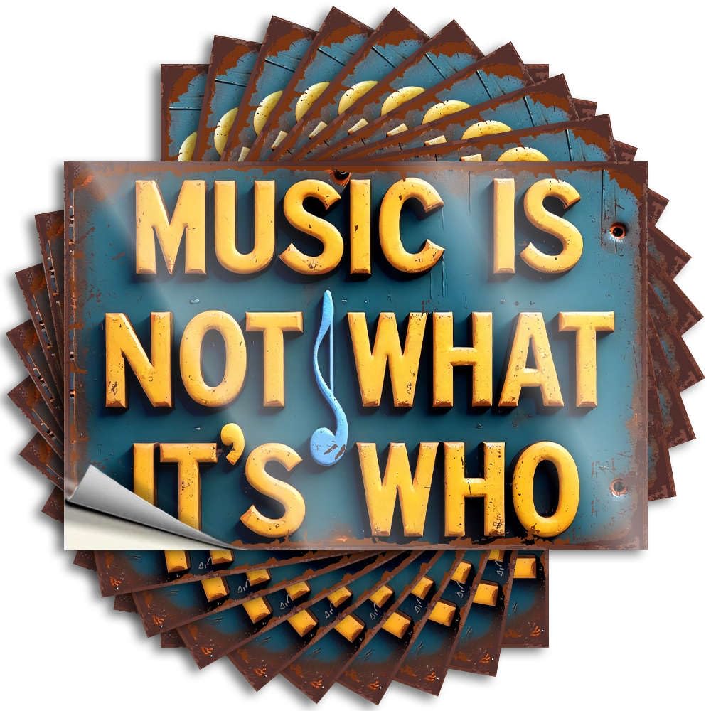 Decal Country | Unique Case Music is Not What It's Who. for Adulting(12X18CM)