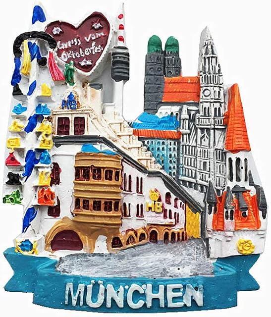 Monachium Niemcy 3D magnes na lodówkę pamiątka kolekcja prezentów dom i kuchnia dekoracja magnetyczna naklejka rękodzieło, Monachium Niemcy magnes na lodówkę
