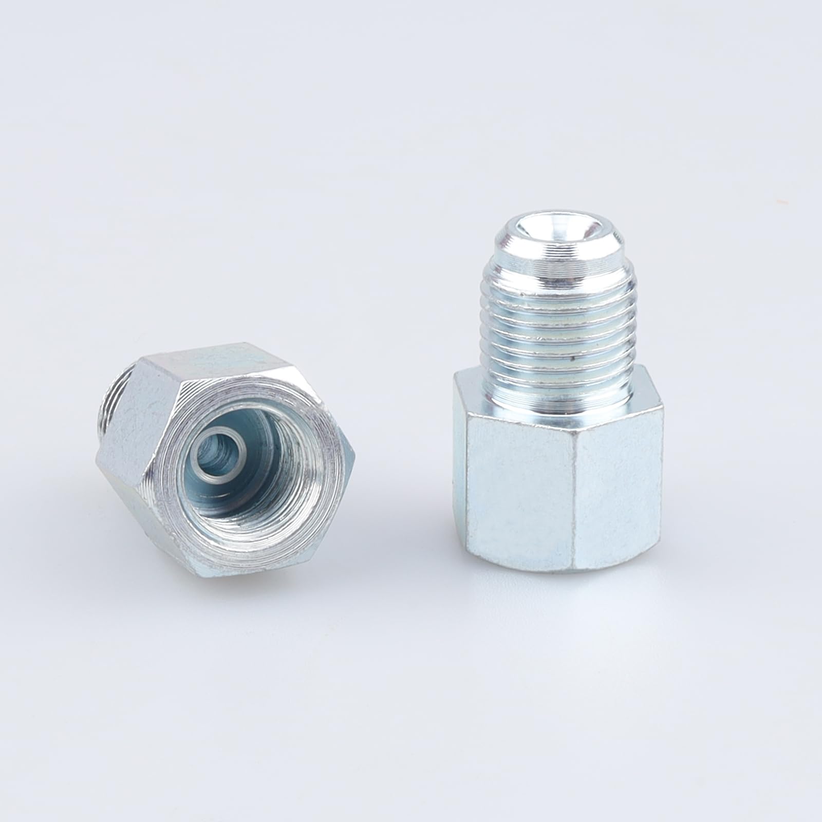 AC PERFORMANCE 3/8x24 Inverted to 7/16x24 Male Fittings Zinc Steel 2PCS