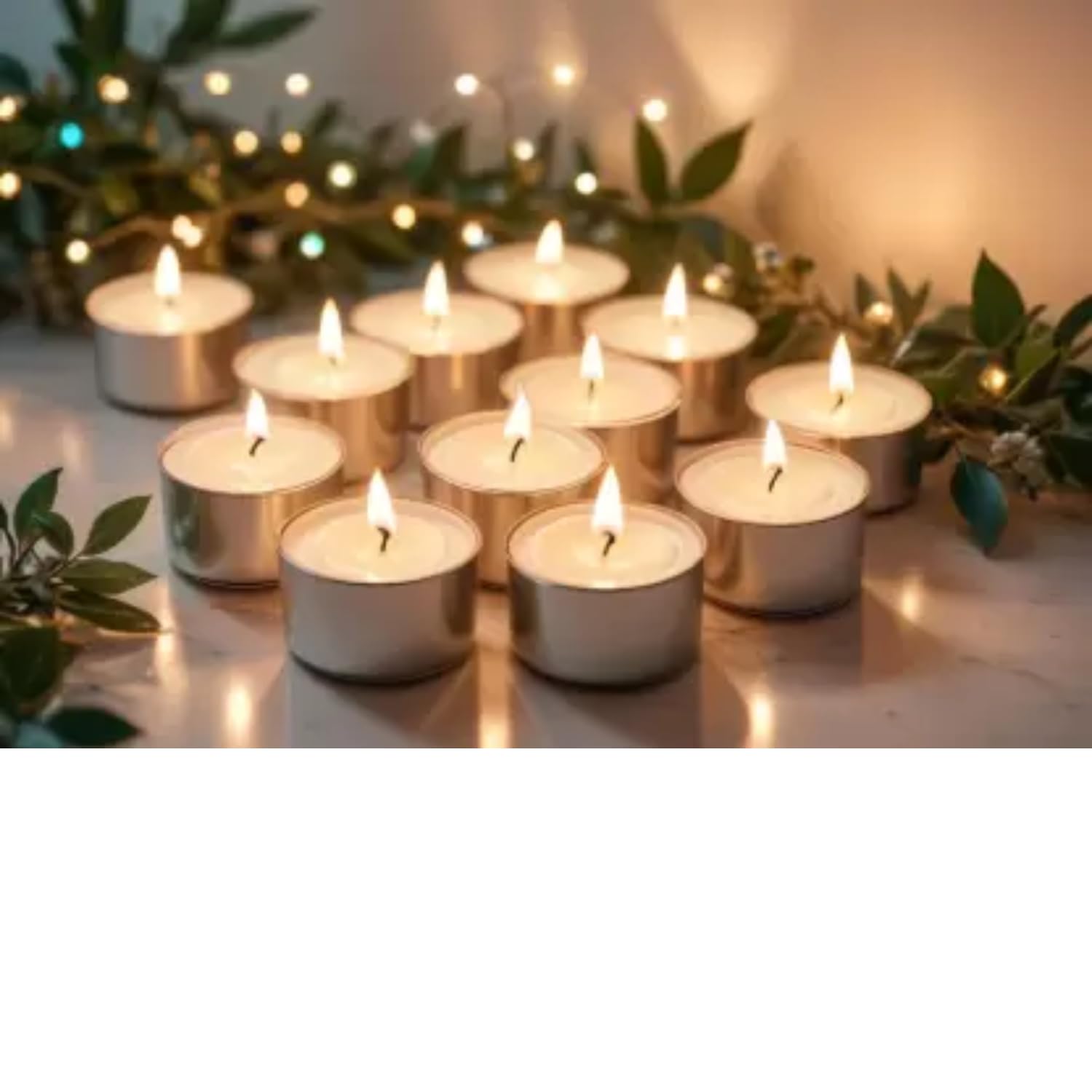 PRINZIP Tea Light Candle Pack of 50 Hour Long Burning_tlc086 Candle (White, Pack of 50)