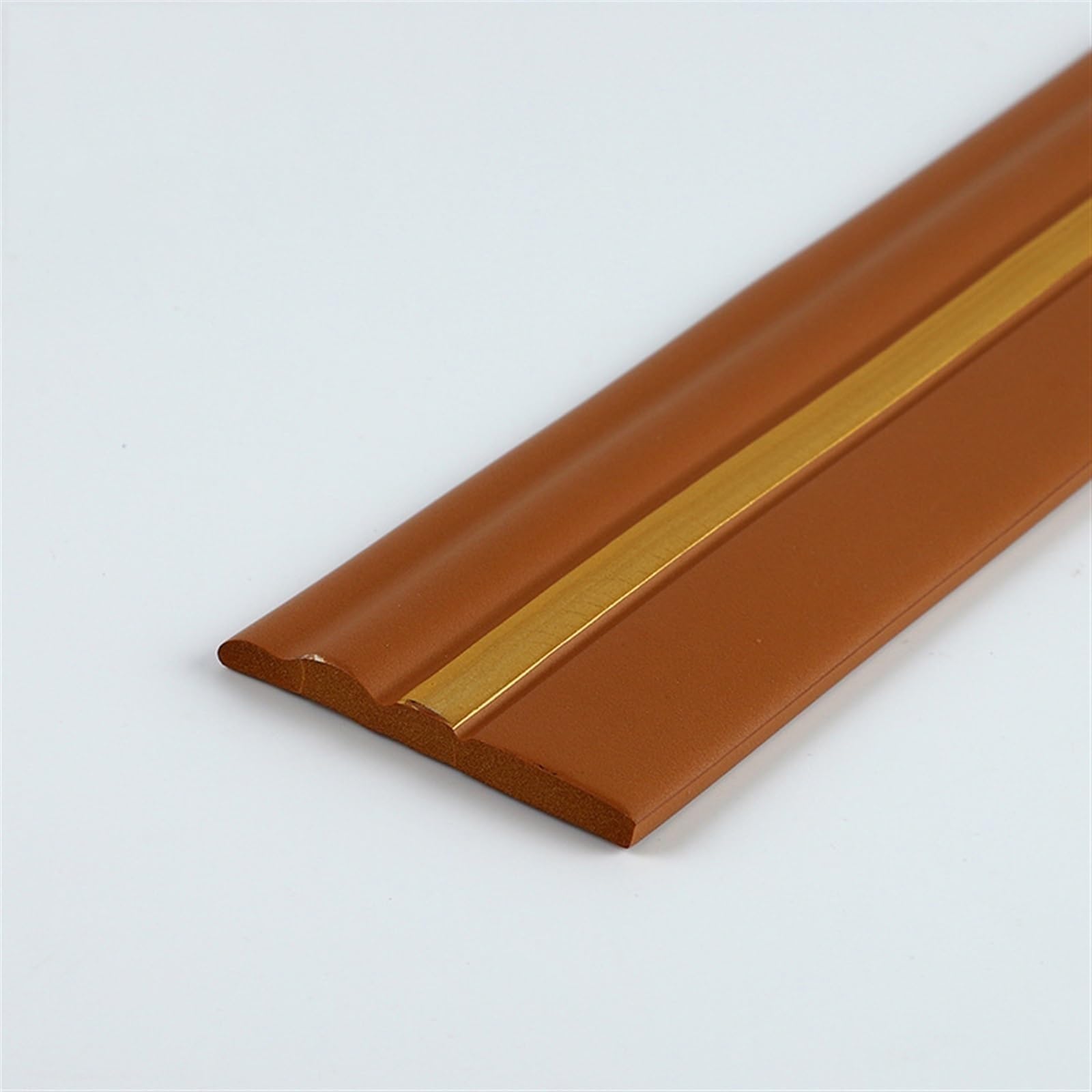 Frzxbkw Brown Gold Pvc Skirting Board Trim Self-Adhesive, 5/10M Flexible Skirting Boards Covers, 98Mm/125Mm Width Peel And Stick Rubber Wall Base Moulding Trim,Wall Baseboard Molding Trim