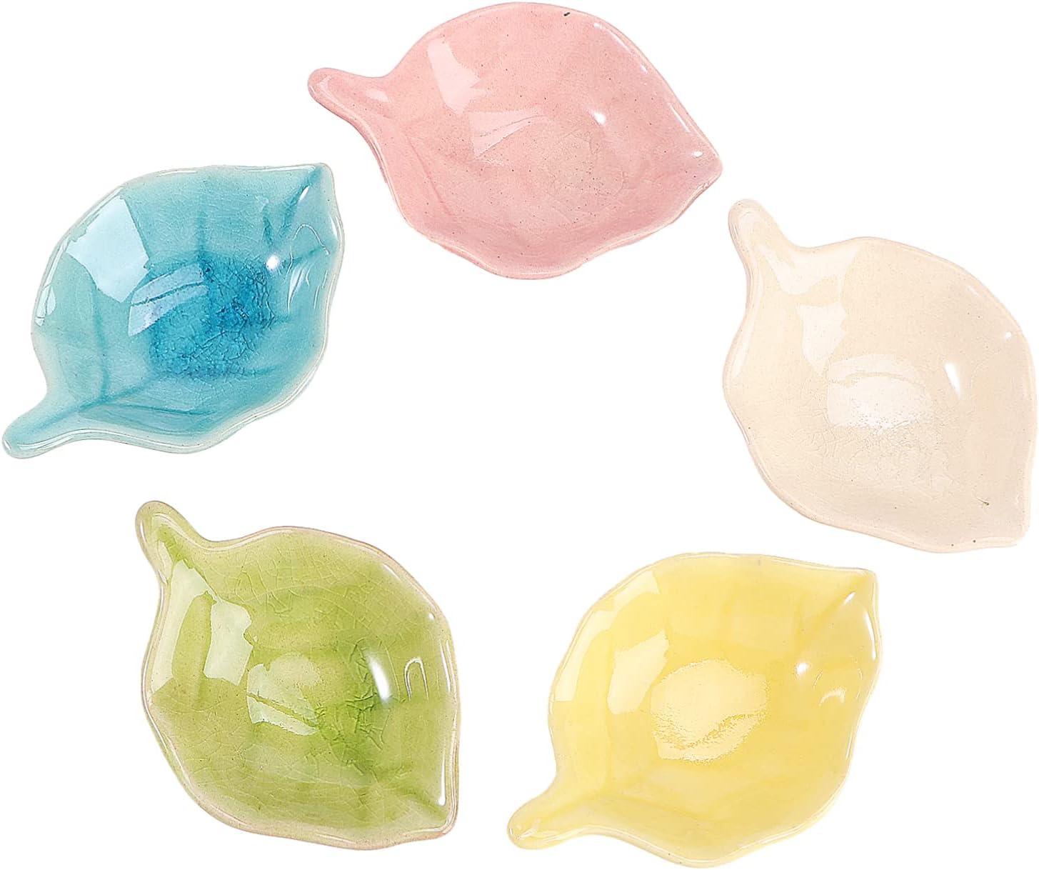 Beavorty 5pcs Ceramic Bowls Small Plates for Beauty Salon Use Smooth Premium Quality for Storing Oils Appetizers More