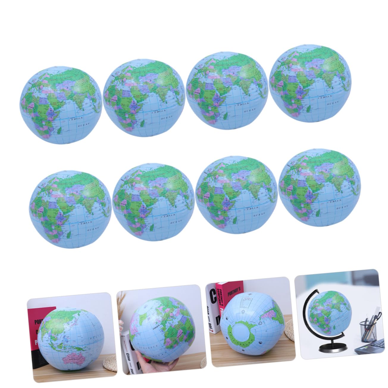BESTonZON 8 Piezas Globo Inflable de Pelota de Playa Pelota de PVC Estilo Globo Inflable para Parque Piscina