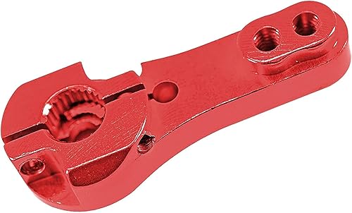 Miniatura 2 de Hosim 5 piezas de aluminio 25T Servo Bocina Futaba de doble sujeción RC accesorio para RC camiones RC coches rojo