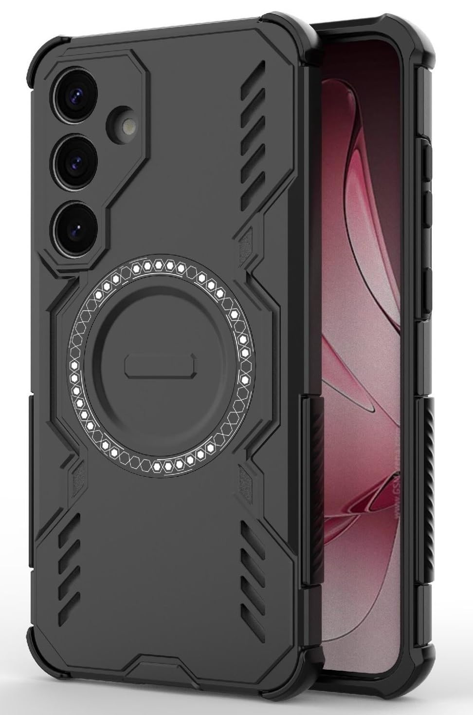 ShieldTech Back Cover Case for Samsung Galaxy S25 FE 5G | 360° Protection Mobile Phone Case | Mag-Safe | Camera Protection | Samsung Galaxy S 25 FE Back Cover | Samsung Galaxy S25FE 5+G - Black TPU+PC