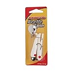 Berkley Johnson Beetle Spin Nickel Blade Fishing Hard Bait, White Red Dot, 2in - 1/4 oz