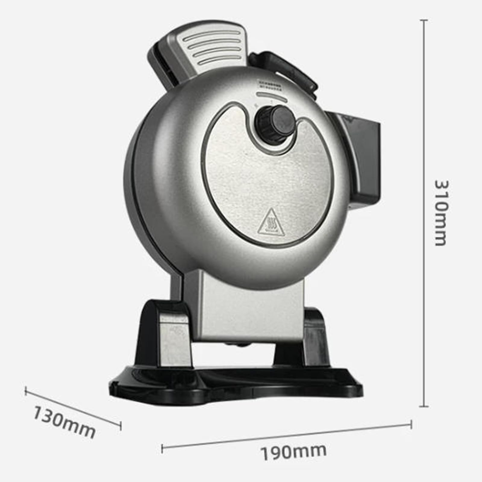 Gofrera Vertical De 650 W, Antiadherente, con 2 Niveles De Tostado, Protección contra Desbordamiento, Recipiente para Goteo Y Placas Extraíbles, Ideal para Sándwiches Y Pasteles. Silver