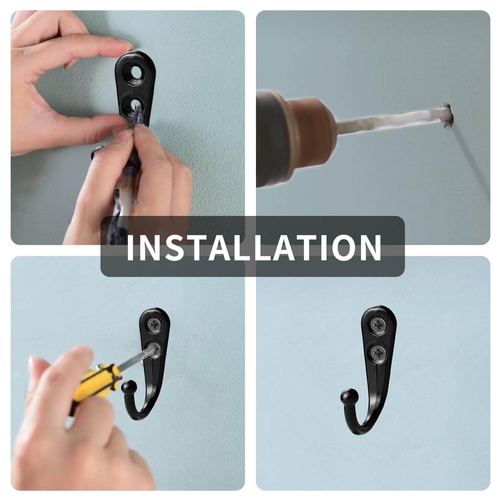 Ganci Da Parete 10 Pezzi - Lega Di Zinco, Con Viti, Per Appendere Abiti E Accessori - Foto 9