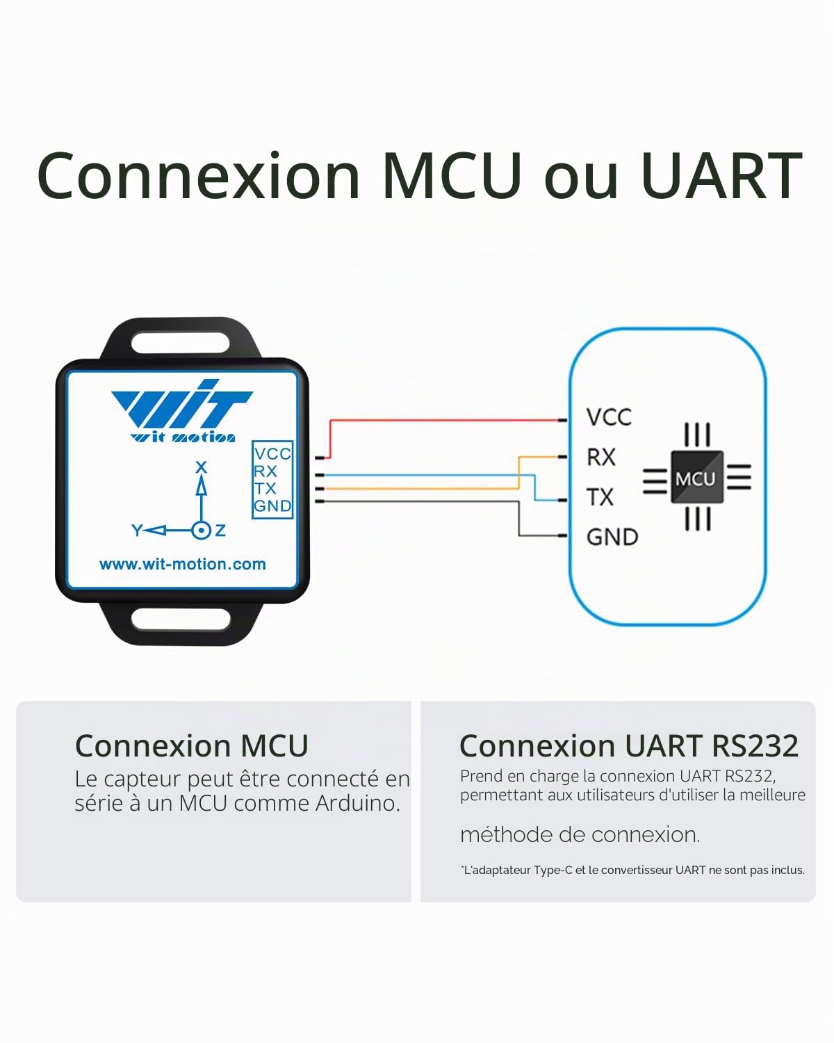 [Enregistreur d'accéléromètre IMU] WT901C-232 Capteur d'inclinaison 9 axes, accélération 3 axes, gyroscope, magnétomètre, inclinomètre, boussole numérique, module USB RS232 MPU9250