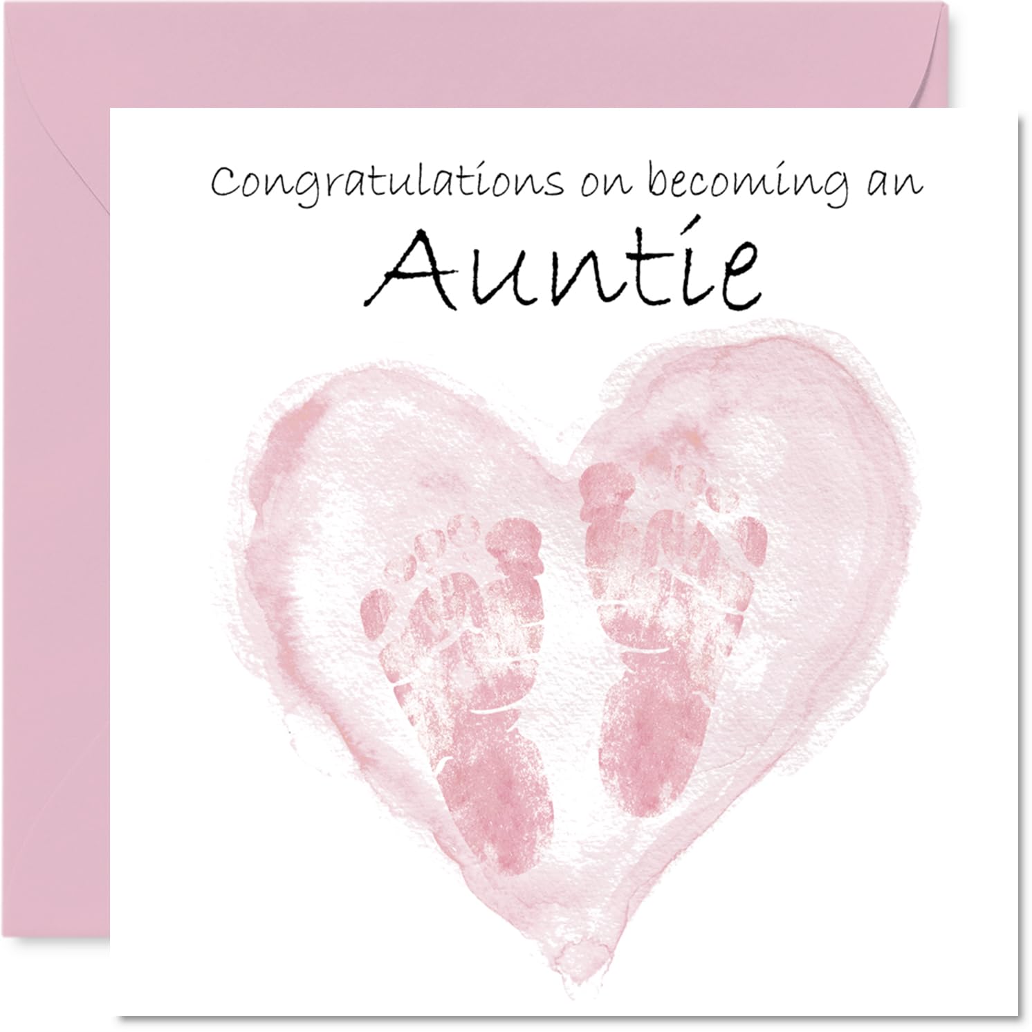 New Baby Girl Card for Auntie - Congrats Becoming - Well Done Congratulations Card for New Auntie, 145mm Welcome To The World Greeting Cards