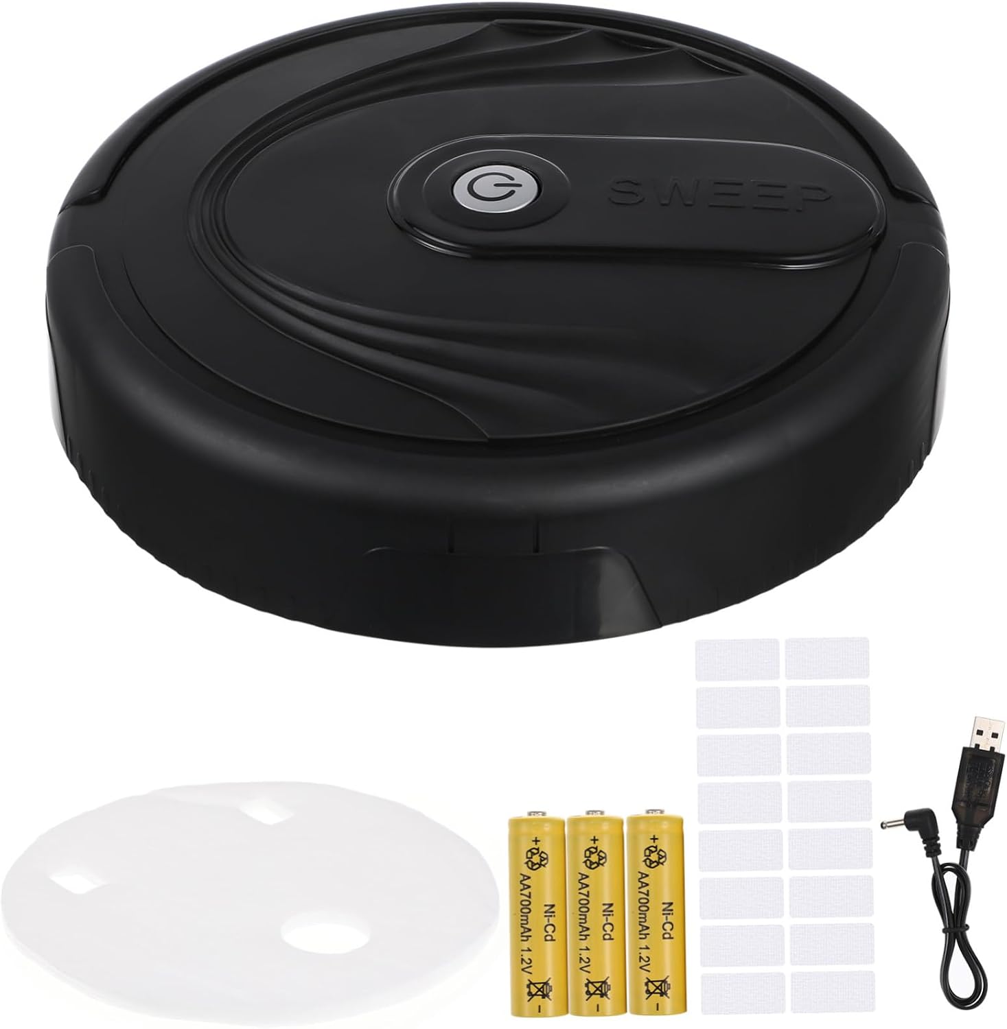 OSALADI Smart Vacuum Cleaning Robot for Home Efficient Sweeping Mopping Hair Removal Machine Powerful Suction for Dust and Debris Various Surfaces Black Rechargeable