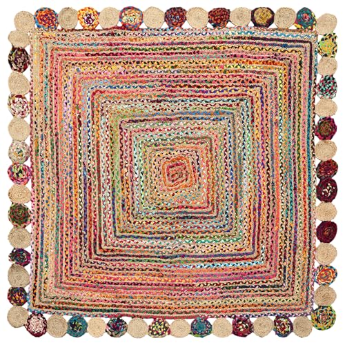 Tapis en jute multicolore robuste et isolant pour salon - 2