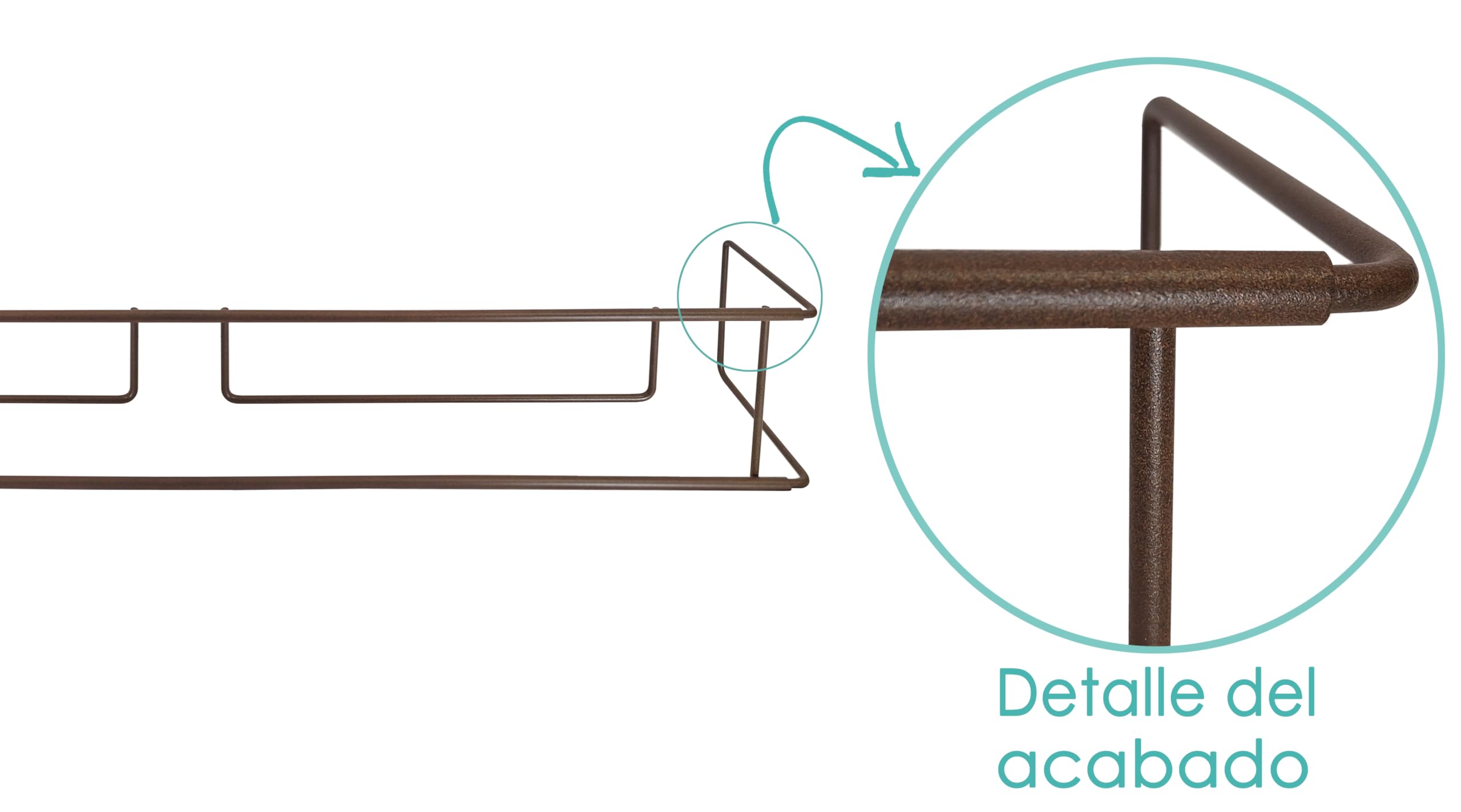 Balconcillo para Macetas, Portamacetas Ventana, Protector de macetas Ventana, Extensible 101-141 cm, Acero Lacado, Marrón Forja | Incluye Tornillería