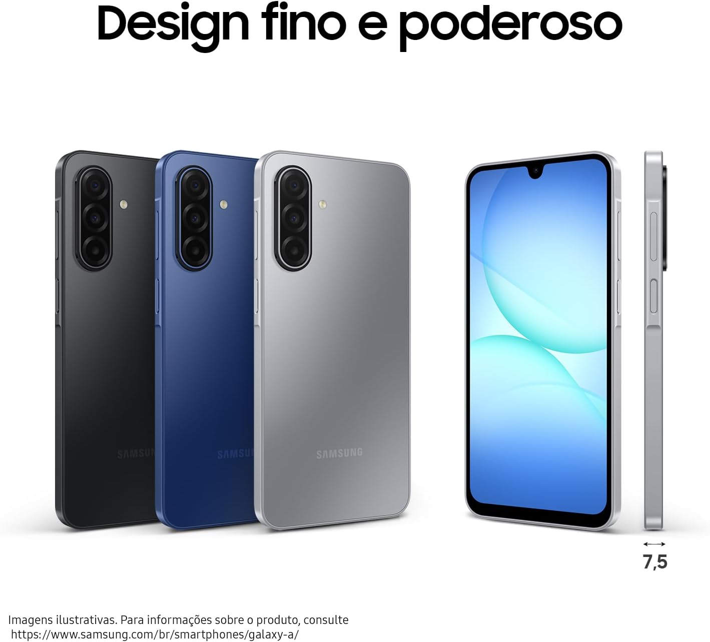 Celular Samsung Galaxy A17 5G, 256GB, 8GB, 50MP Tela 6.7" - Preto
