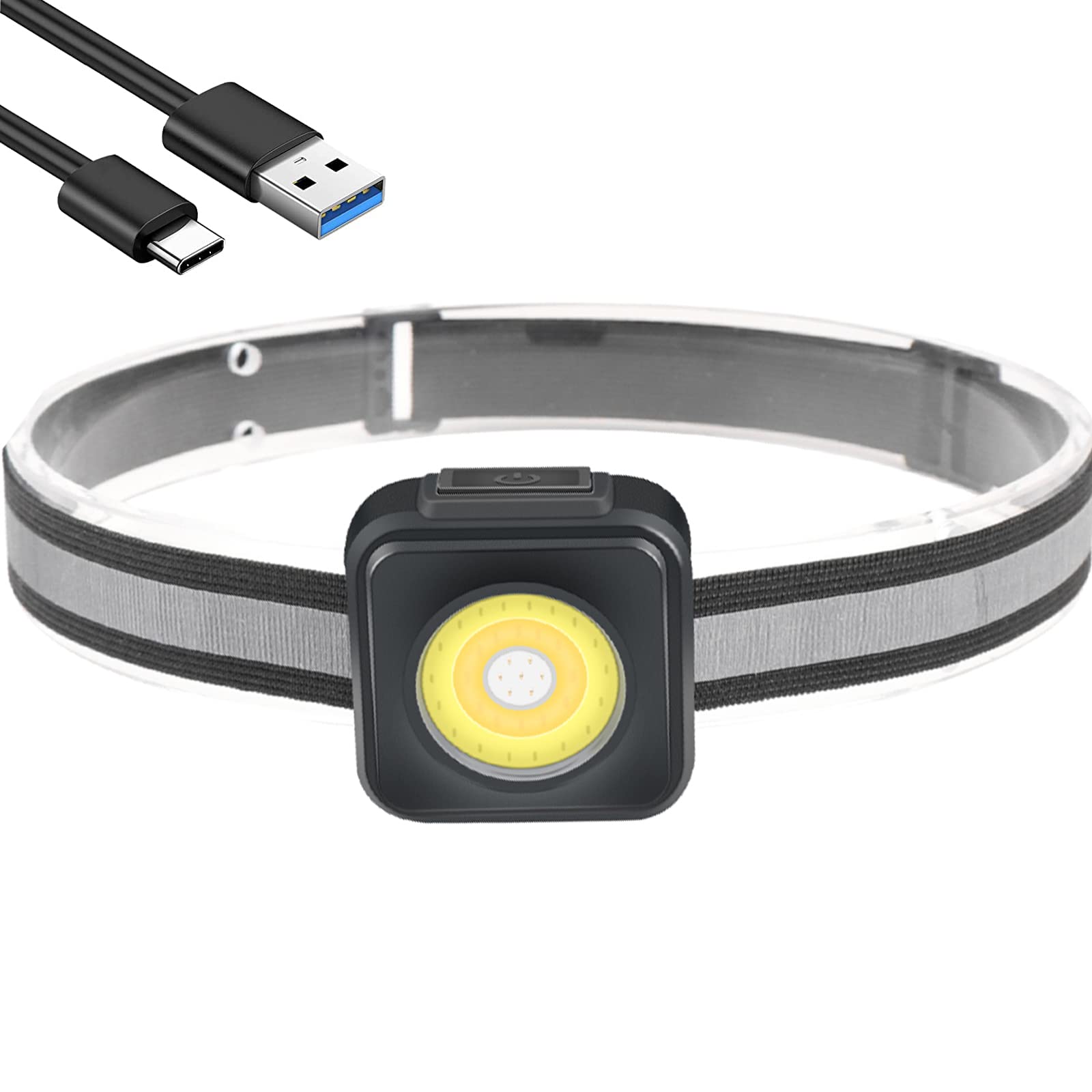 BESTSUN LED Headlamp,Head Torch Rechargeable,1200 High Lumens COB Headlamps with Red Light,Head Torches LED Super Bright with 4 Modes,Waterproof Adjustable Headlight for Running,Jogging,Fishing
