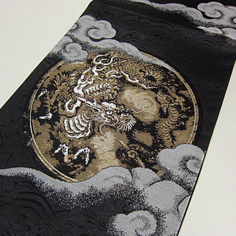 Amazon.co.jp: 西陣織袋帯 狩野探幽 雲龍図作をモチーフに 龍『綿芯