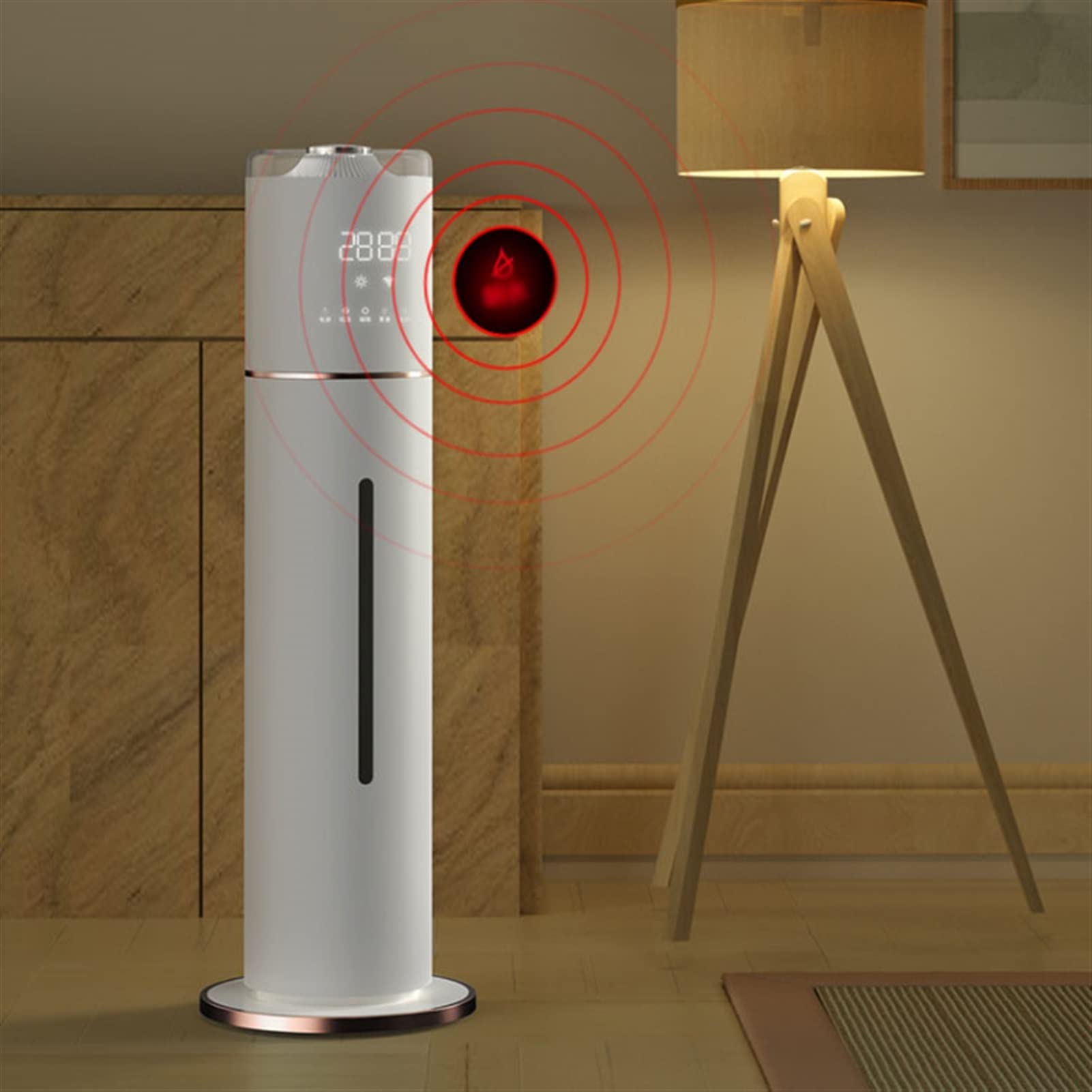 Umidificatore Ambiente Umidificatore di grande capacità da 8 litri, diffusore di olio con riempimento dall'alto - Spegnimento automatico - Controllo intelligente con umidostato - Umidificatori silenzi