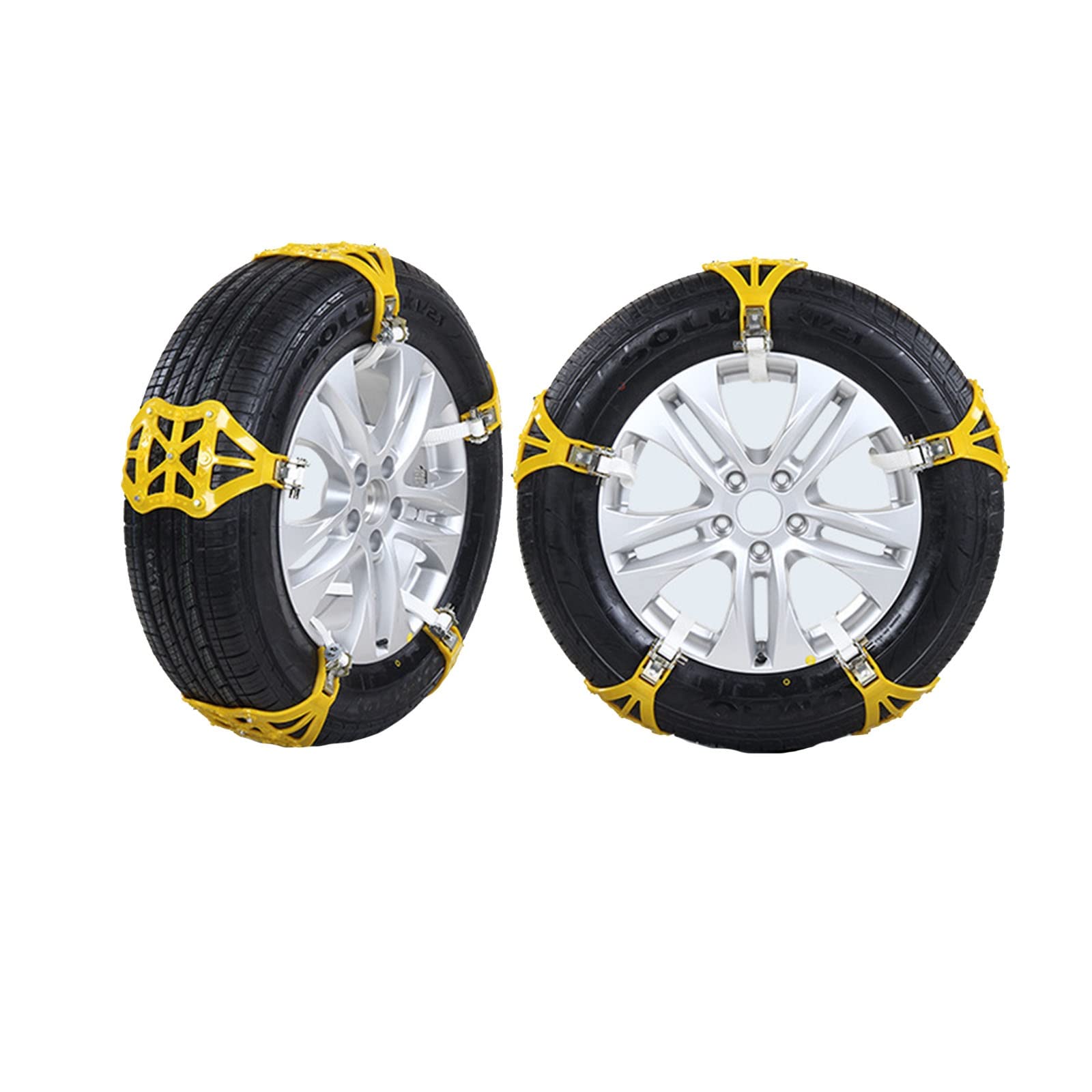 Catene Da Neve Per Auto - In TPU Giallo, Antiscivolo Per Neve E Ghiaccio - Foto 8