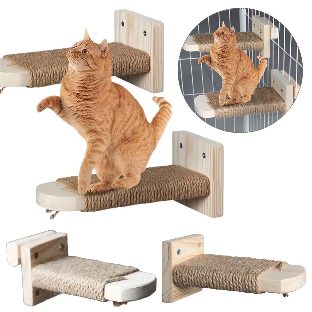 Amazon.co.jp: キャットステップ 猫 階段 猫ケージ用/壁掛け用 木製