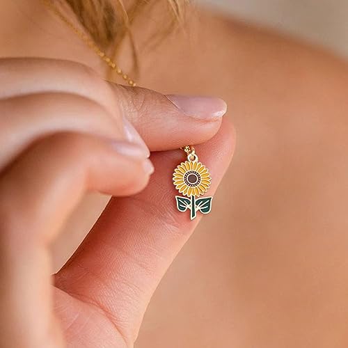 Miniatura 4 de 30 dijes esmaltados con diseño de girasol, diseño de animales, taza de té, gato, café, gato, girasol, gato, gato, para aretes, collares, pulseras,