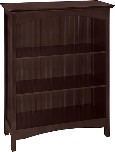 eHemco Estantería de 3 niveles con 2 soportes arqueados, 40 pulgadas, cereza