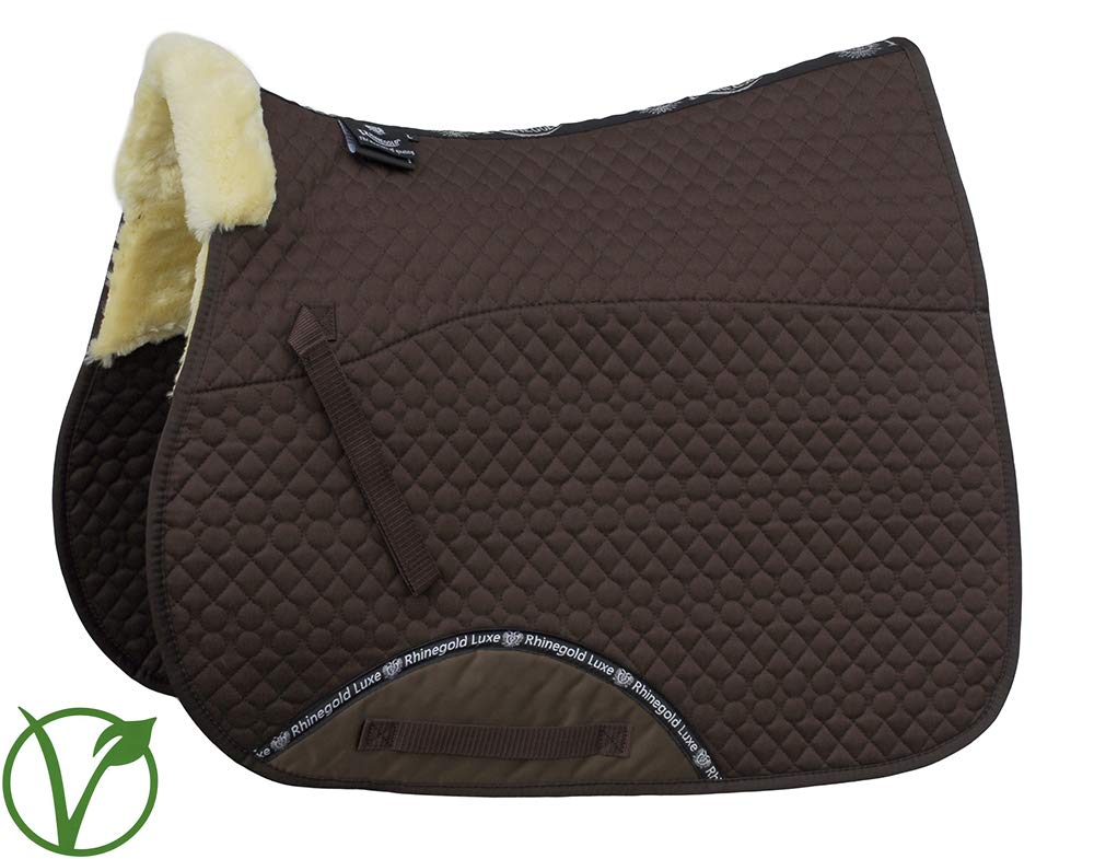 Rhinegold Unisex's 456-P-BRN/NAT Luxe Fur Lined Saddle Cloth, Brown/Natural, Pony โ image 1