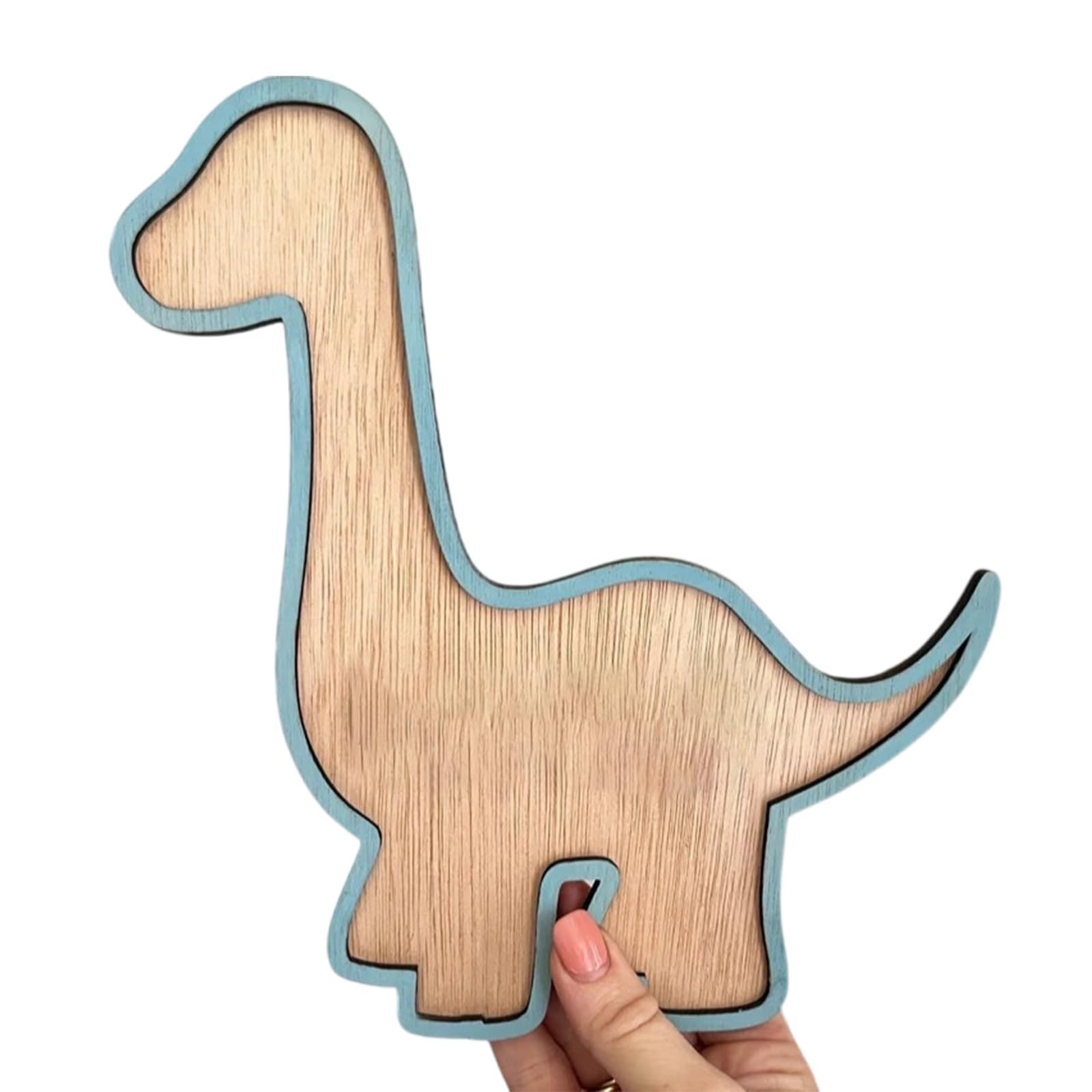Obotsnoi Kids Room Wooden Dinosaur Ornament Friendly and Safe for Nursery and Playroom Wall Hanging Art Wooden Dinosaur Hanging
